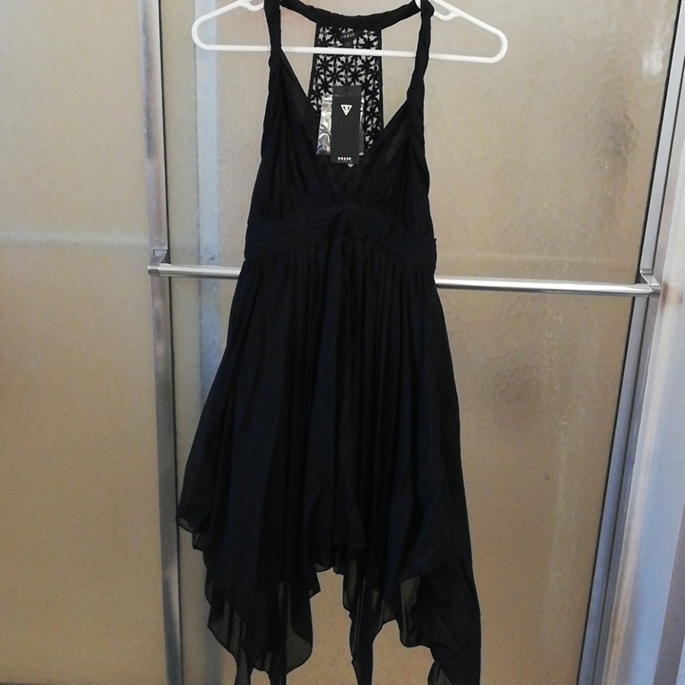 NWT. GUESS? Twisted Tank Little Black dress